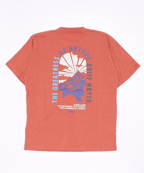 KRIFF MAYER（クリフメイヤー）の「半袖ポケT(日の出)（Tシャツ/カットソー・メンズ・チャコール/グリーン/コーラル/オフホワイト・SMALL/LARGE/MEDIUM/X-LARGE）」の4枚目の写真