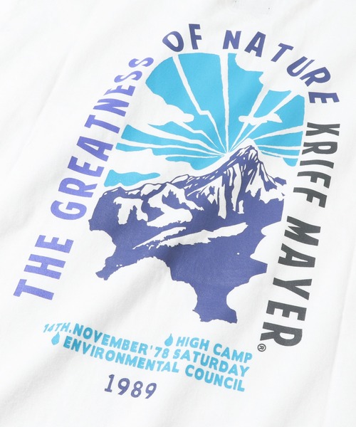 KRIFF MAYER（クリフメイヤー）の「半袖ポケT(日の出)（Tシャツ/カットソー・メンズ・チャコール/グリーン/コーラル/オフホワイト・SMALL/LARGE/MEDIUM/X-LARGE）」の18枚目の写真