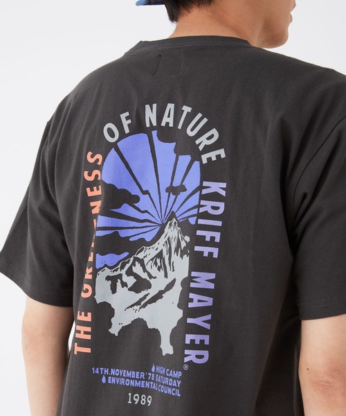 KRIFF MAYER（クリフメイヤー）の「半袖ポケT(日の出)（Tシャツ/カットソー・メンズ・チャコール/グリーン/コーラル/オフホワイト・SMALL/LARGE/MEDIUM/X-LARGE）」の13枚目の写真