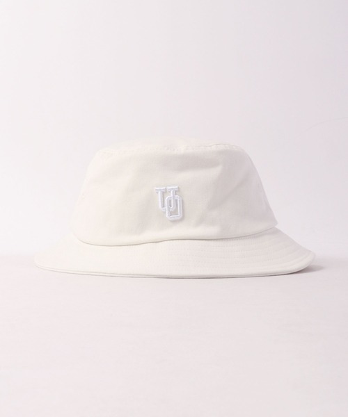UNIVERSAL OVERALL（ユニバーサルオーバーオール）の「UNIVERSAL OVERALL ユニバーサルオーバーオール カレッジ ロゴ 立体刺繍 バケットハット（ハット・メンズ・ブラック/アイボリー/グリーン・FREE）」の8枚目の写真