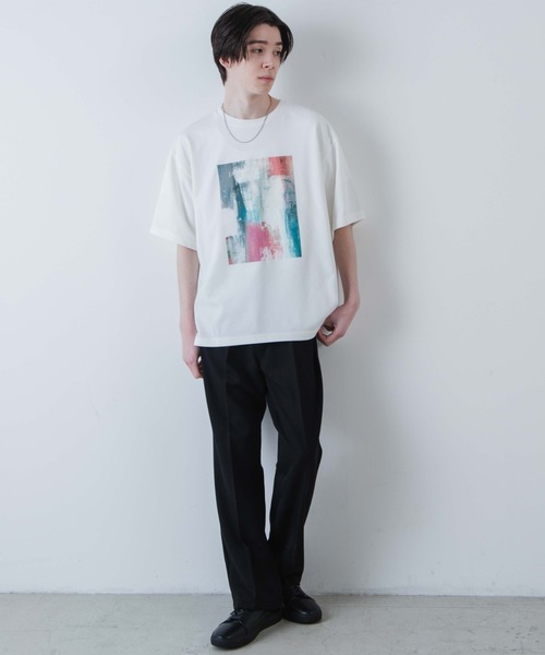 WEGO(ウィゴー)の「WEGO/アートグラフィックT(Tシャツ/カットソー・メンズ・ダークグレー/ホワイト・LARGE/MEDIUM)」の3枚目の写真