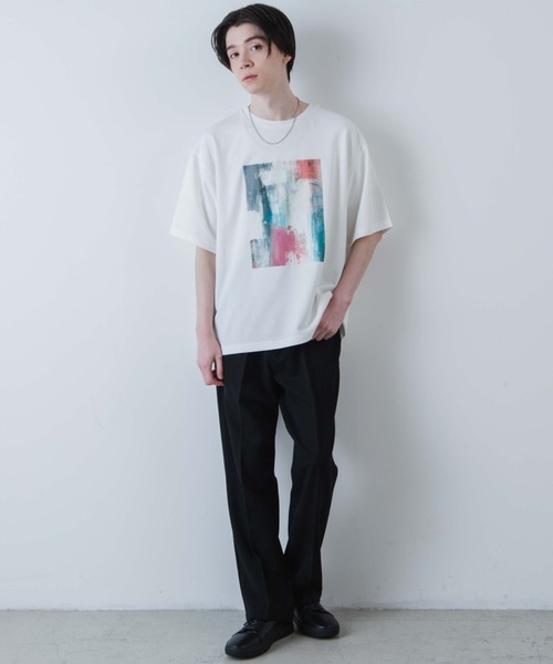 WEGO(ウィゴー)の「WEGO/アートグラフィックT(Tシャツ/カットソー・メンズ・ダークグレー/ホワイト・LARGE/MEDIUM)」の4枚目の写真