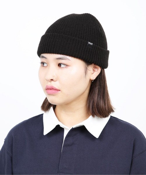 HUF（ハフ）の「ESSENTIALS USUAL BEANIE / HUF ビーニー ニット帽（ニットキャップ/ビーニー・メンズ・ブラック/ネイビー/オレンジ/ヘザーグレー・O/S）」の14枚目の写真