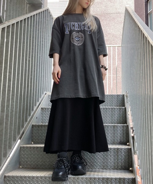 Figments（フィグメンツ）の「リブマーメイドスカート（スカート・レディース・グレー/ブラック・FREE）」の15枚目の写真