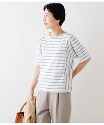 NEWYORKER（ニューヨーカー）の「コットン天竺親子ボーダー ドルマンスリーブカットソー（Tシャツ/カットソー）」