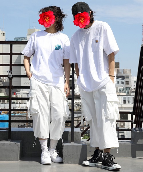 8(eight)(エイト)の「ワイドカーゴクロップドパンツ(カーゴパンツ・メンズ・グレイッシュベージュ/ブラック/ホワイト・LARGE/MEDIUM)」の6枚目の写真