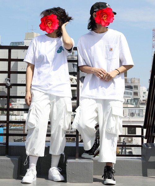 8(eight)(エイト)の「ワイドカーゴクロップドパンツ(カーゴパンツ・メンズ・グレイッシュベージュ/ブラック/ホワイト・LARGE/MEDIUM)」の8枚目の写真