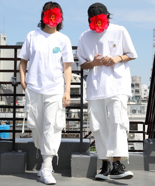 8(eight)(エイト)の「ワイドカーゴクロップドパンツ(カーゴパンツ・メンズ・グレイッシュベージュ/ブラック/ホワイト・LARGE/MEDIUM)」の9枚目の写真