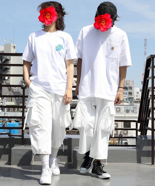 8(eight)(エイト)の「ワイドカーゴクロップドパンツ(カーゴパンツ・メンズ・グレイッシュベージュ/ブラック/ホワイト・LARGE/MEDIUM)」の10枚目の写真
