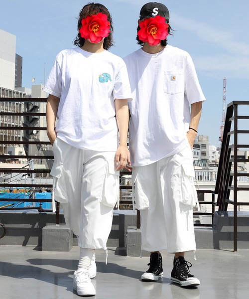 8(eight)(エイト)の「ワイドカーゴクロップドパンツ(カーゴパンツ・メンズ・グレイッシュベージュ/ブラック/ホワイト・LARGE/MEDIUM)」の11枚目の写真
