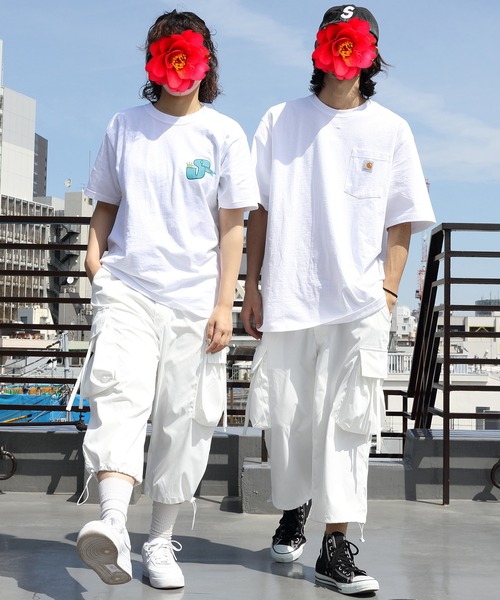 8(eight)(エイト)の「ワイドカーゴクロップドパンツ(カーゴパンツ・メンズ・グレイッシュベージュ/ブラック/ホワイト・LARGE/MEDIUM)」の12枚目の写真