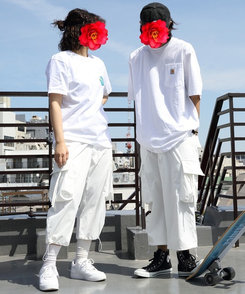 8(eight)(エイト)の「ワイドカーゴクロップドパンツ(カーゴパンツ・メンズ・グレイッシュベージュ/ブラック/ホワイト・LARGE/MEDIUM)」の13枚目の写真