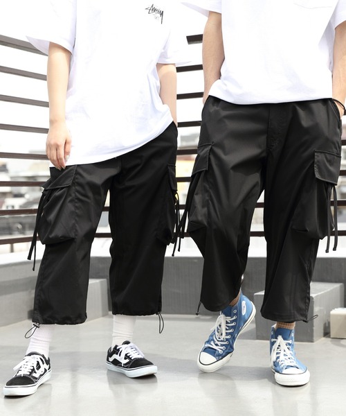 8(eight)(エイト)の「ワイドカーゴクロップドパンツ(カーゴパンツ・メンズ・グレイッシュベージュ/ブラック/ホワイト・LARGE/MEDIUM)」の16枚目の写真