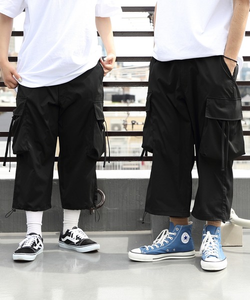8(eight)(エイト)の「ワイドカーゴクロップドパンツ(カーゴパンツ・メンズ・グレイッシュベージュ/ブラック/ホワイト・LARGE/MEDIUM)」の17枚目の写真