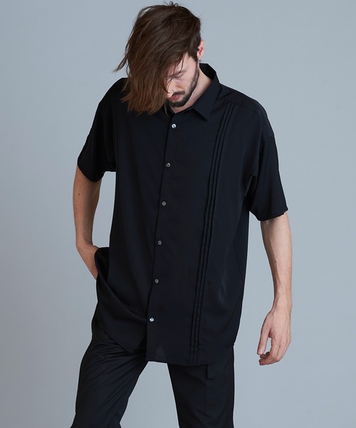 NO ID.（ノーアイディ）の「アシンメトリ-タックBIG-SH（シャツ/ブラウス・メンズ・ホワイト/グリーン/ブラック/ベージュ・ONE SIZE）」の11枚目の写真