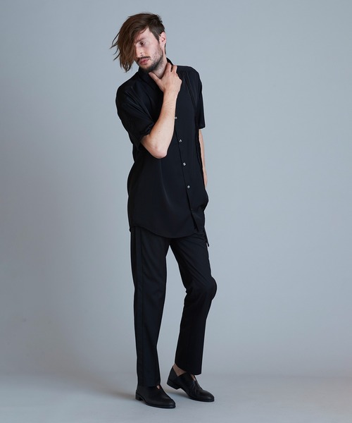 NO ID.（ノーアイディ）の「アシンメトリ-タックBIG-SH（シャツ/ブラウス・メンズ・ホワイト/グリーン/ブラック/ベージュ・ONE SIZE）」の21枚目の写真