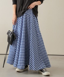 La-gemme | ギンガムチェックマキシフレアスカート(スカート)