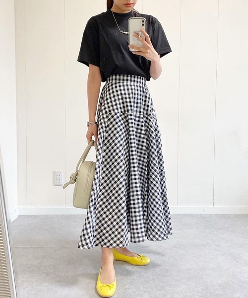La-gemme（ラジェム）の「ギンガムチェックマキシフレアスカート
