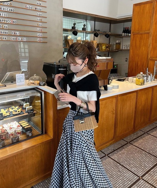 La-gemme（ラジェム）の「ギンガムチェックマキシフレアスカート