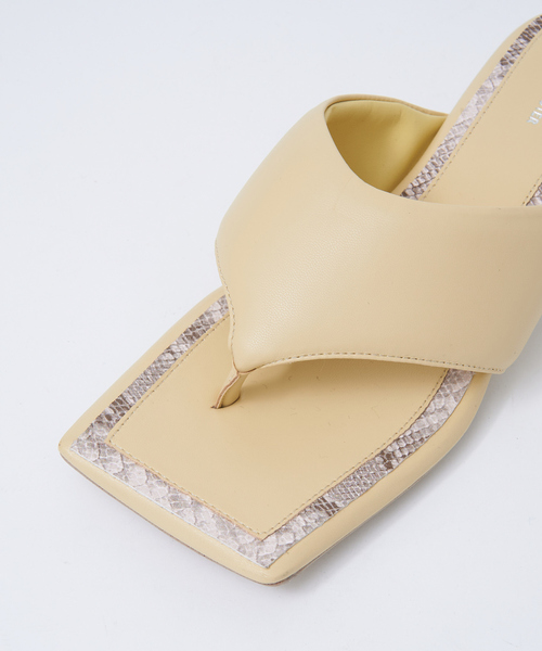 Au BANNISTER（オゥバニスター）の「【WEB限定】韓国風 クッション 3cmヒール サンダル（サンダル・レディース・ブラック/イエロー/グリーン・S/M/L）」の9枚目の写真