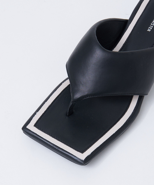 Au BANNISTER（オゥバニスター）の「【WEB限定】韓国風 クッション 3cmヒール サンダル（サンダル・レディース・ブラック/イエロー/グリーン・S/M/L）」の18枚目の写真