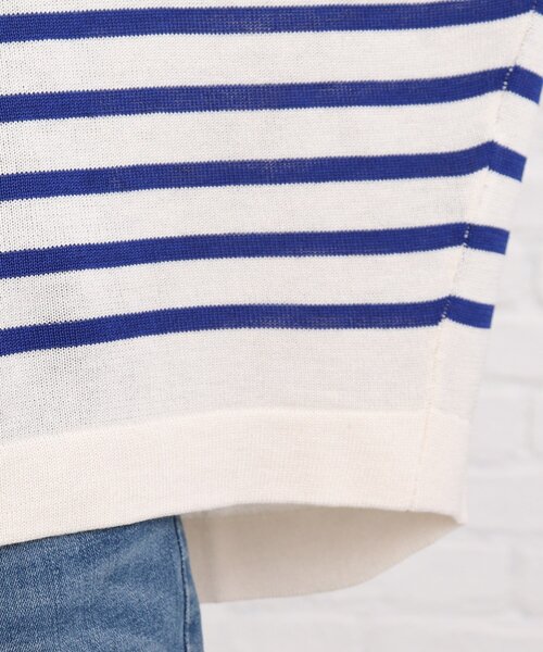 SHOO・LA・RUE（シューラルー）の「◆リネンブレンドドルマンニット（ニット/セーター・レディース・グリーン/サンドベージュ/アイボリー/ブルー系2・00）」の5枚目の写真