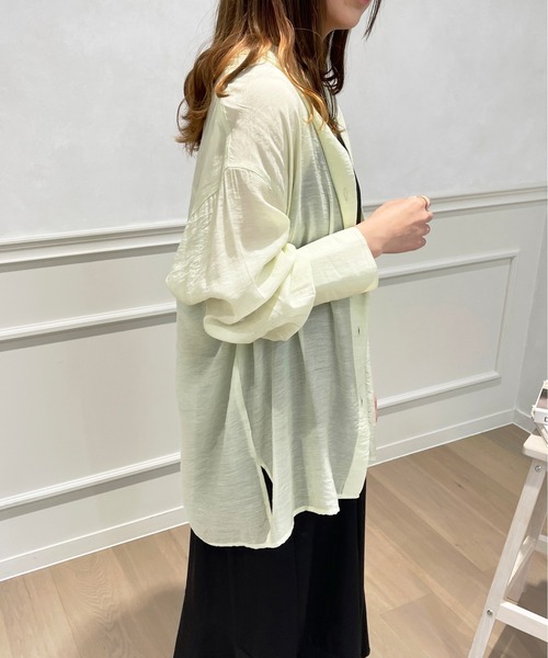 apres jour(アプレジュール)の「シアーバンドカラーシャツ【ZOZOTOWN限定アイテム】(シャツ/ブラウス・レディース・オレンジ/ライトベージュ/ミント/ラベンダー/アイボリー・フリー/X-LARGE)」の16枚目の写真