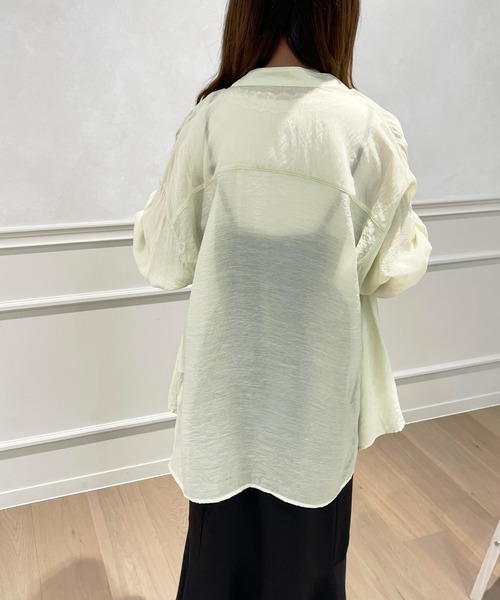 apres jour(アプレジュール)の「シアーバンドカラーシャツ【ZOZOTOWN限定アイテム】(シャツ/ブラウス・レディース・オレンジ/ライトベージュ/ミント/ラベンダー/アイボリー・フリー/X-LARGE)」の17枚目の写真