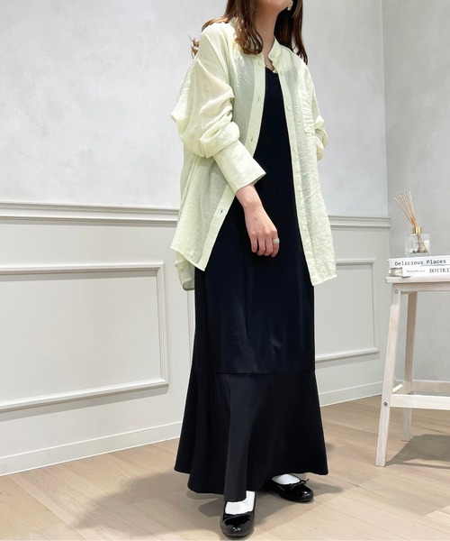 apres jour(アプレジュール)の「シアーバンドカラーシャツ【ZOZOTOWN限定アイテム】(シャツ/ブラウス・レディース・オレンジ/ライトベージュ/ミント/ラベンダー/アイボリー・フリー/X-LARGE)」の19枚目の写真