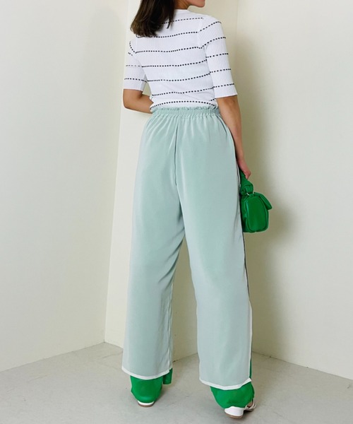 TEVALT(ヴァレット)の「レイヤードパンツ(その他パンツ・レディース・オフホワイト/ネイビー・38)」の7枚目の写真