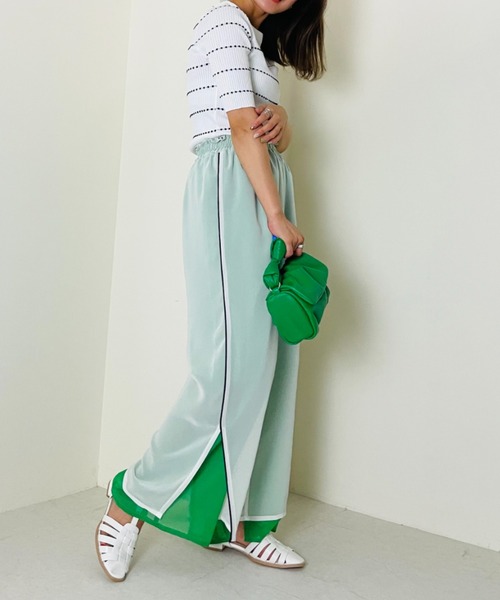 TEVALT(ヴァレット)の「レイヤードパンツ(その他パンツ・レディース・オフホワイト/ネイビー・38)」の8枚目の写真