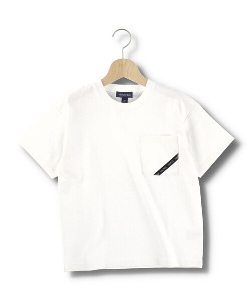 NAUTICA（ノーティカ）の「【NAUTICA/ノーティカ/セットアップ対応】ロゴテープ使い半袖ポケットTシャツ（Tシャツ/カットソー・キッズ・ブラック/オフホワイト/ブルーグレー・120/130/140/150）」の2枚目の写真