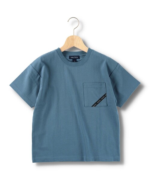 NAUTICA（ノーティカ）の「【NAUTICA/ノーティカ/セットアップ対応】ロゴテープ使い半袖ポケットTシャツ（Tシャツ/カットソー・キッズ・ブラック/オフホワイト/ブルーグレー・120/130/140/150）」の3枚目の写真