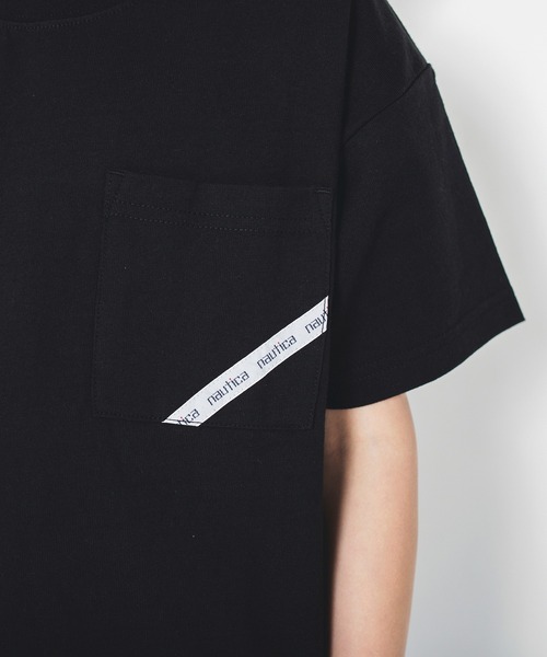 NAUTICA（ノーティカ）の「【NAUTICA/ノーティカ/セットアップ対応】ロゴテープ使い半袖ポケットTシャツ（Tシャツ/カットソー・キッズ・ブラック/オフホワイト/ブルーグレー・120/130/140/150）」の8枚目の写真