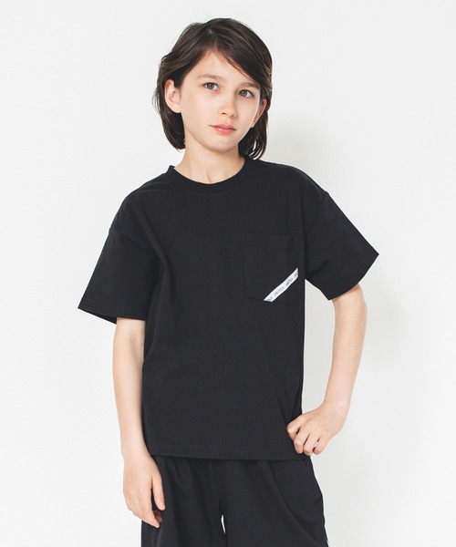 NAUTICA（ノーティカ）の「【NAUTICA/ノーティカ/セットアップ対応】ロゴテープ使い半袖ポケットTシャツ（Tシャツ/カットソー・キッズ・ブラック/オフホワイト/ブルーグレー・120/130/140/150）」の4枚目の写真