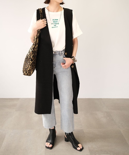 ＡＮＤＪ（アンドジェイ）の「ゼブラ柄ヒョウ柄ロゴ刺繍トートバッグ（トートバッグ・レディース・ゼブラ/レオパード・M）」の6枚目の写真