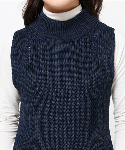 CIAOPANIC（チャオパニック）の「【Ciaopanic】カセ染ニットベスト（ニット/セーター・レディース・ブルー/グレー・FREE）」の6枚目の写真