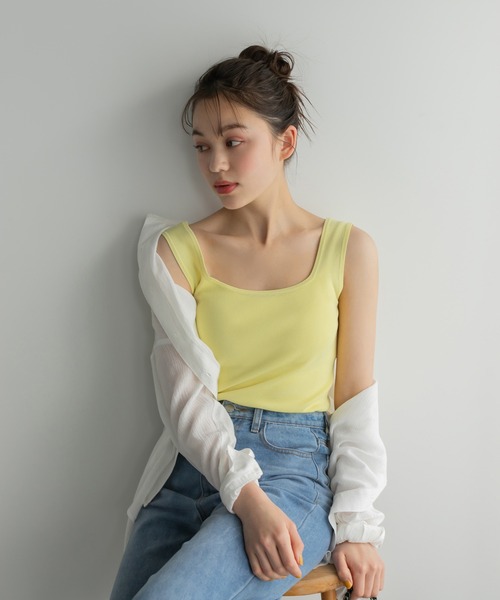 Edit Sheen（エディットシーン）の「ポジティブカラーインナー（タンクトップ・レディース・ピンク/ブルー/グリーン/イエロー・M）」の7枚目の写真