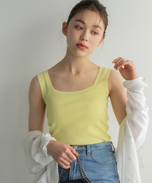 Edit Sheen（エディットシーン）の「ポジティブカラーインナー（タンクトップ・レディース・ピンク/ブルー/グリーン/イエロー・M）」の5枚目の写真