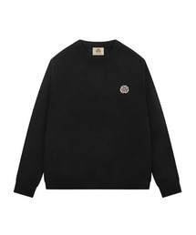 【PLUCKITTY 】キトゥンパッチ カシミアブレンド プルオーバーセーター / Pet me more kitten patch cashmere blended pullover sweater