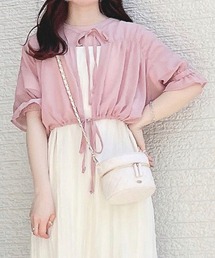 toucher du brise | 【yuririnコラボ】前開きリボンガーリーブラウス(シャツ/ブラウス)