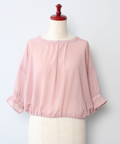 toucher du brise（トゥシェドブリーズ）の「【yuririnコラボ】前開きリボンガーリーブラウス（シャツ/ブラウス・レディース・オフホワイト/ピンク/ベージュ・M）」の9枚目の写真