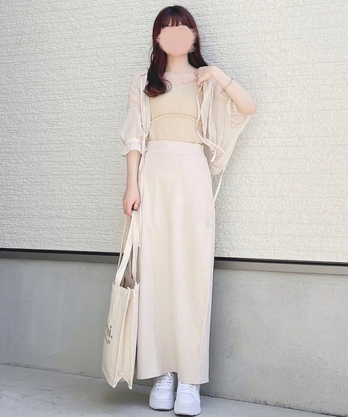 toucher du brise（トゥシェドブリーズ）の「【yuririnコラボ】前開きリボンガーリーブラウス（シャツ/ブラウス・レディース・オフホワイト/ピンク/ベージュ・M）」の4枚目の写真