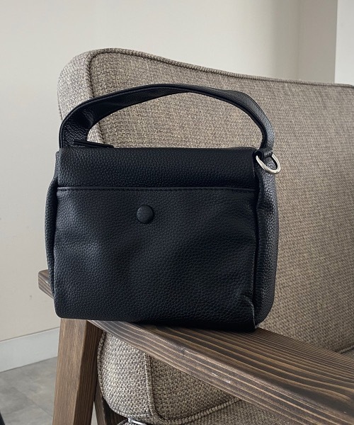 lawgy(ラウジー)の「minimum box 2way bag(ハンドバッグ・レディース・ブラック/オフホワイト/グリーン・FREE)」の7枚目の写真