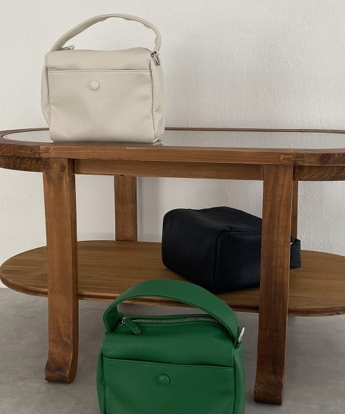 lawgy(ラウジー)の「minimum box 2way bag(ハンドバッグ・レディース・ブラック/オフホワイト/グリーン・FREE)」の12枚目の写真