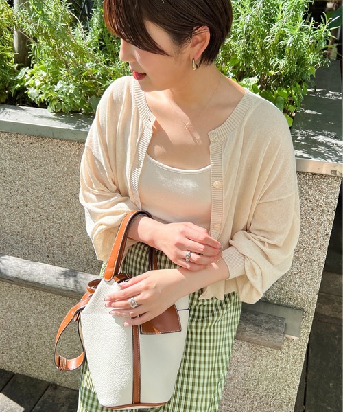 Ambre Ciel（アンブルシエル）の「2WAYシアーカーディガン／【WEB/EC限定商品】（カーディガン/ボレロ・レディース・アイボリー/ライトピンク・FREE）」の8枚目の写真