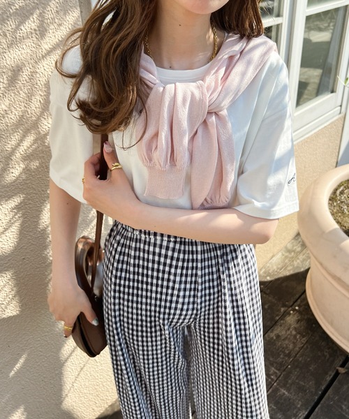 Ambre Ciel（アンブルシエル）の「2WAYシアーカーディガン／【WEB/EC限定商品】（カーディガン/ボレロ・レディース・アイボリー/ライトピンク・FREE）」の14枚目の写真