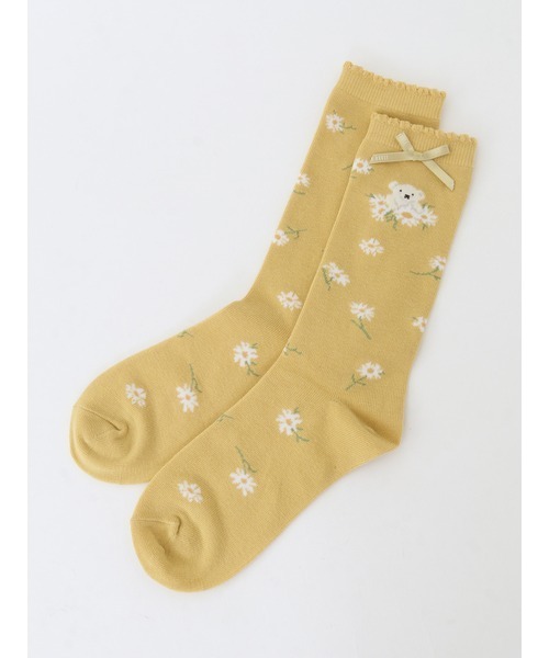 PINK HOUSE（ピンクハウス）の「スマイリーマーガレット柄ソックス（ソックス/靴下・レディース・スカイブルー/レッド/イエロー・フリー）」の8枚目の写真