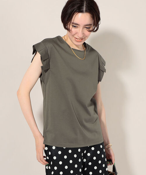 NOLLEY’S(ノーリーズ)の「PATAPATAプルオーバーカットソー(Tシャツ/カットソー・レディース・カーキ/ブラック/サックスブルー/ラベンダー/ホワイト・38)」の8枚目の写真