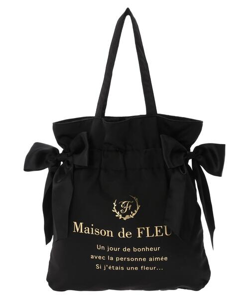 Maison de FLEUR（メゾンドフルール）の「ダブルリボンギャザートートバッグ（トートバッグ・レディース・ブラック/オリーブ/ネイビー/ワインレッド・FREE）」の22枚目の写真